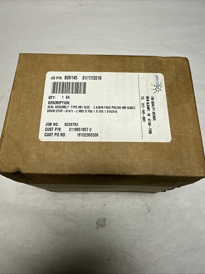 Used John Crane,B06145,Seal Assembly Kit 2.625"