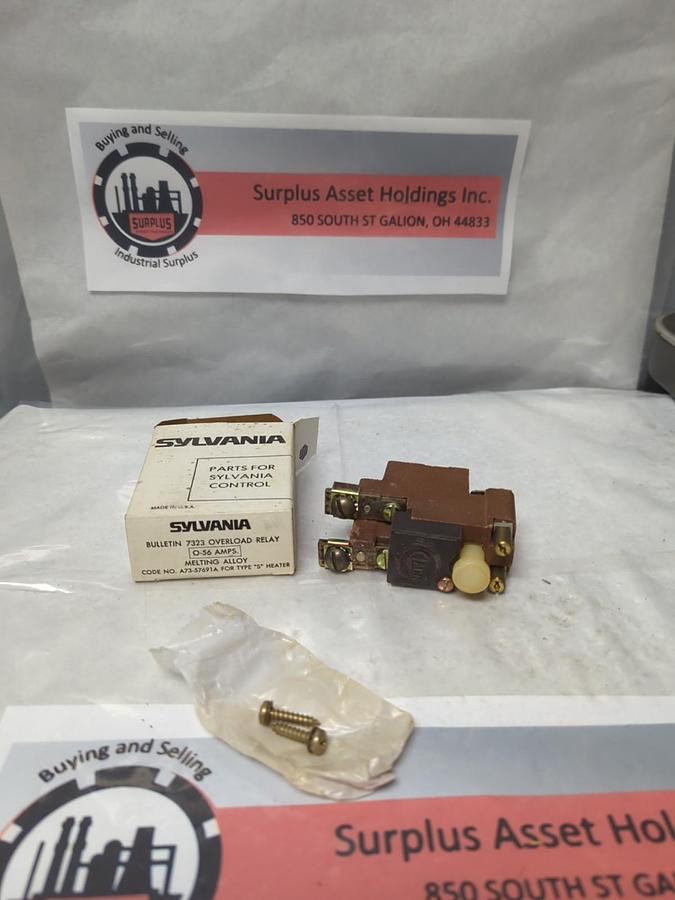 SYLVANIA,A73-57691A,OVERLOAD RELAY 0-56 AMPS NOS