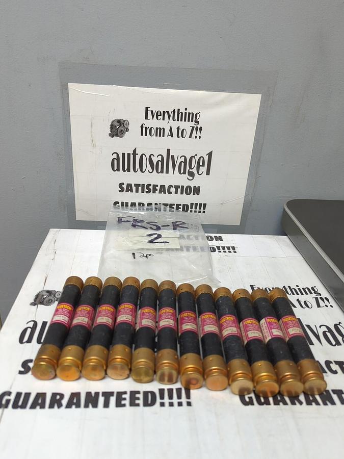 COOPER BUSSMANN,FRS-R2,FUSETRON 2 AMP FUSES LOT OF 12 NOS