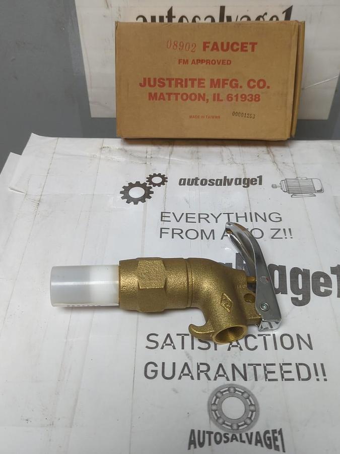JUSTRITE,08902,SAFETY DRUM FAUCET 3/4 INCH BRASS