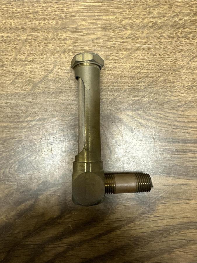 Fluid Sight Glass 4" Brass 3/8" NPT