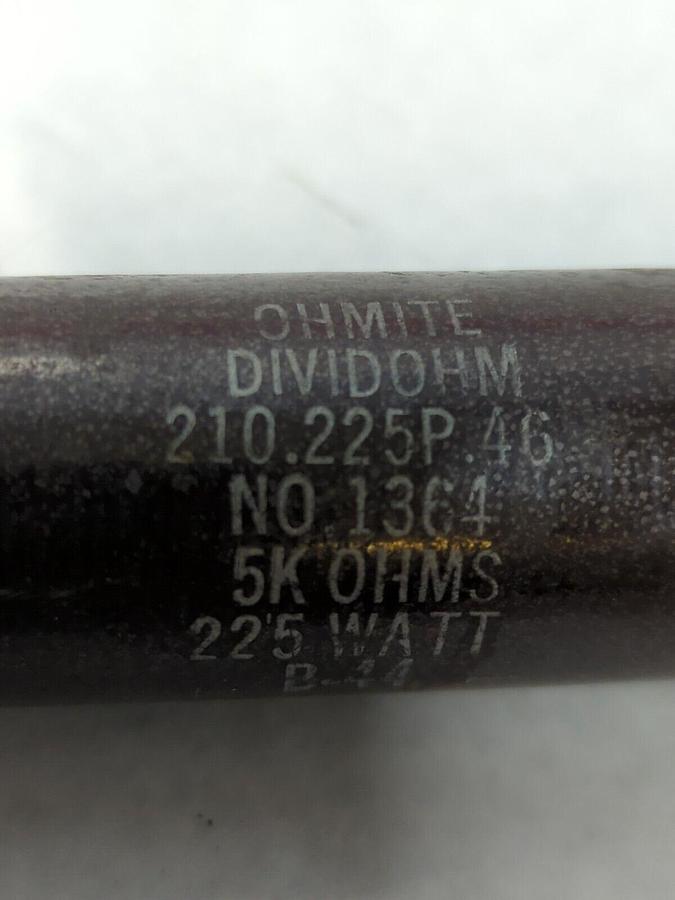 Used OHMITE,1364,RESISTOR 5K OHMS 225 WATT PRE-OWNED
