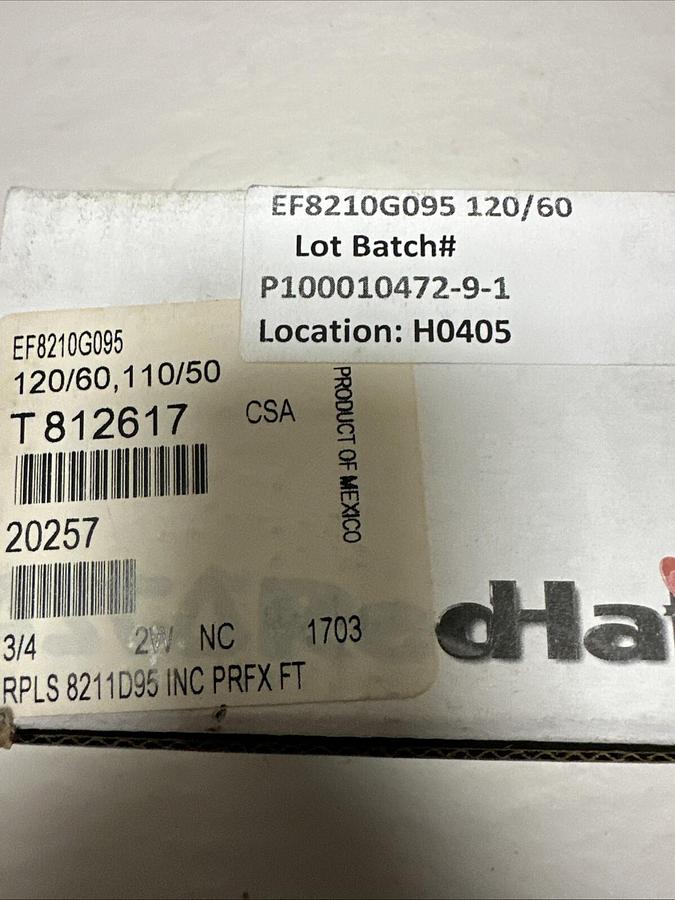 Used Asco,EF8210G095,Solenoid Valve 120/60 110/50