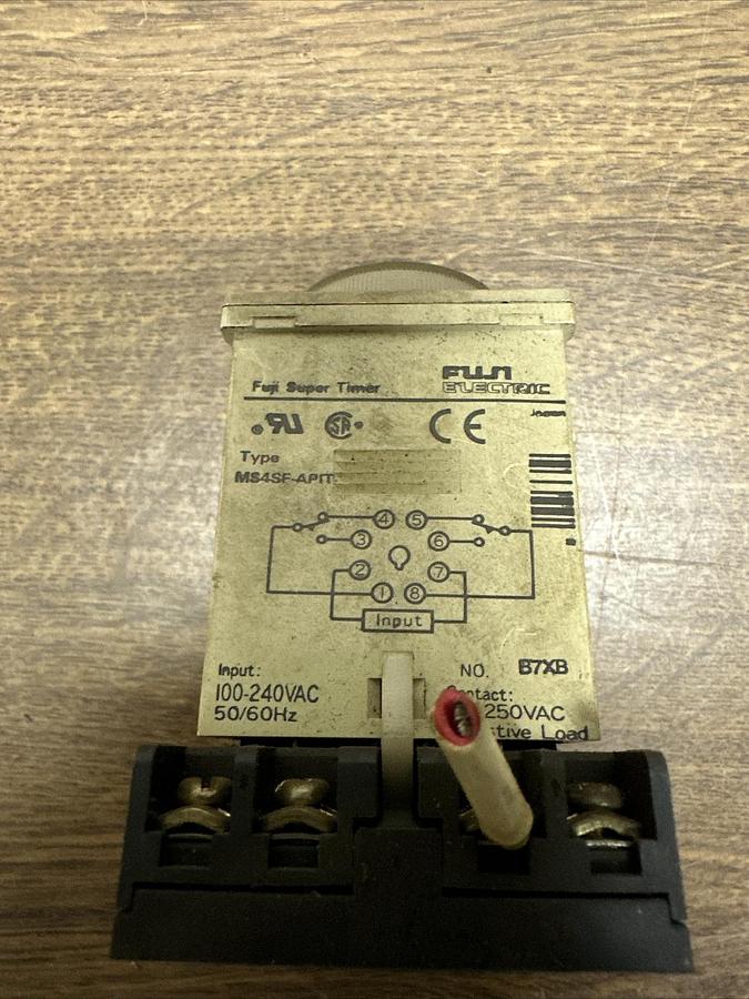 Used Fuji Electric,MS4SF,Super Timer With Base