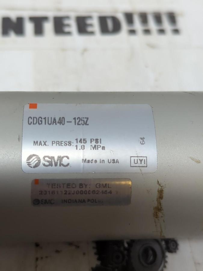SMC,CDG1UA40-125Z,PNEUMATIC CYLINDER 125 PSI NOS