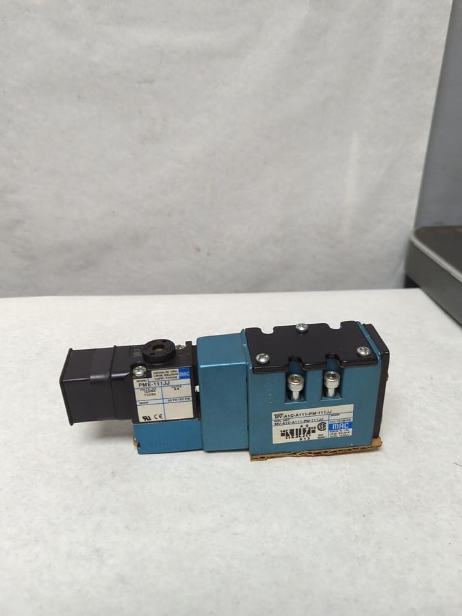 MAC VALVES,MV-A1C-A111-PM-111JJ,SOLENOID VALVE 6.8 WATTS 26 TO 150 PSI NOS
