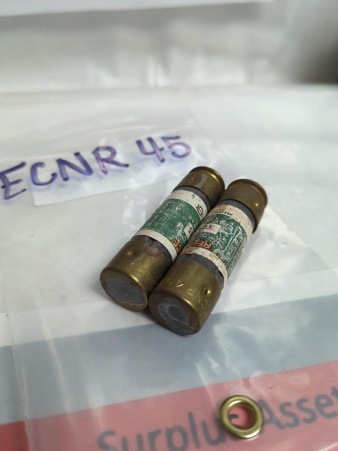 Used RELIANCE,ECNR45,TIME DELAY 45 AMP FUSE LOT OF 2 PRE-OWNED