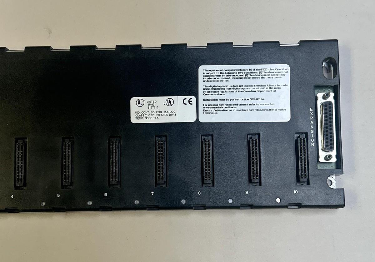 Used GE FANUC,IC693CHS392G,10 SLOT EXPANSION PLC RACK