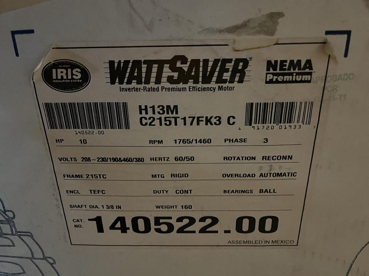 LEESON,140522.00,WATTSAVER INVERTER MOTOR 10HP 1765RPM 3PH 215TC