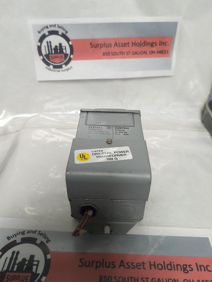 Used GE,9T51Y6,DRY TYPE POWER TRANSFORMER PRI-240/480V SEC-120/240V KVA .200
