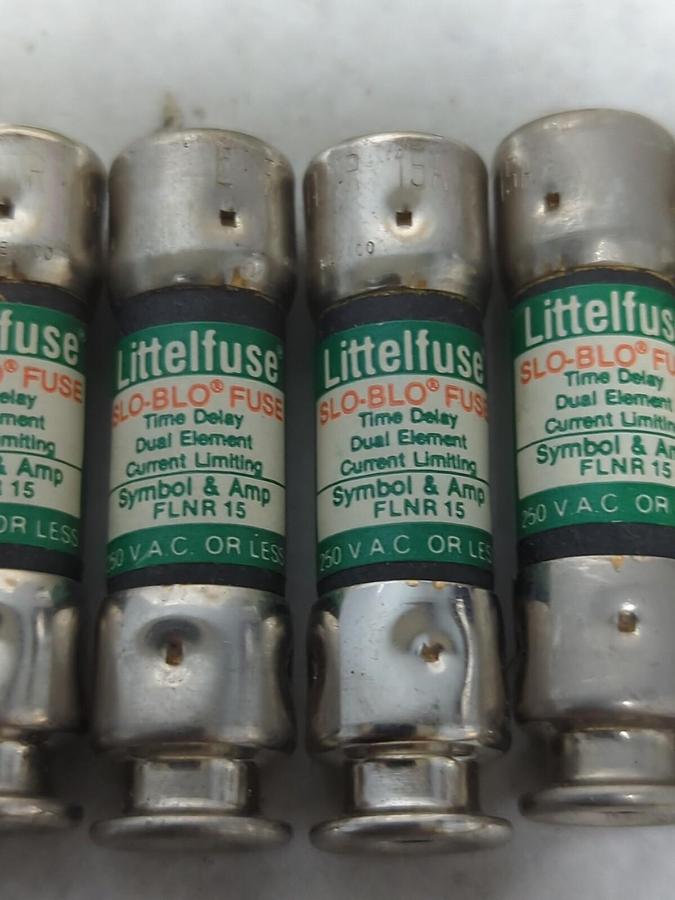 LITTELFUSE,FLNR-15,SLO-BLO 15 AMP FUSES BOX OF 10 NOS