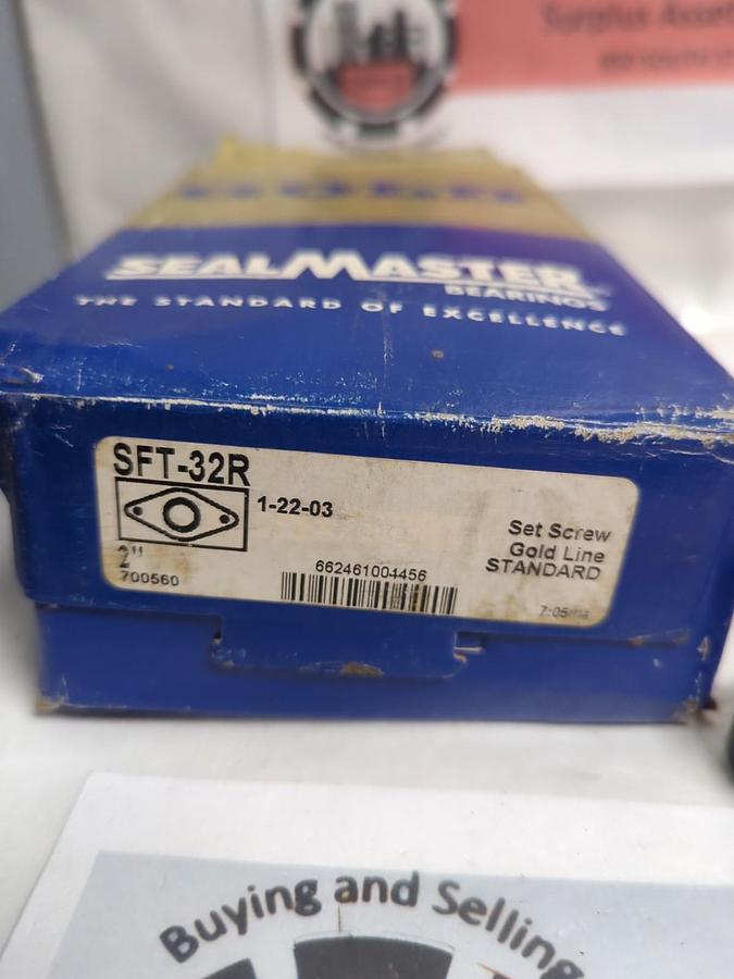 SEALMASTER,SFT-32R,2-BOLT FLANGE MOUNT BEARING 2 INCH BORE NOS