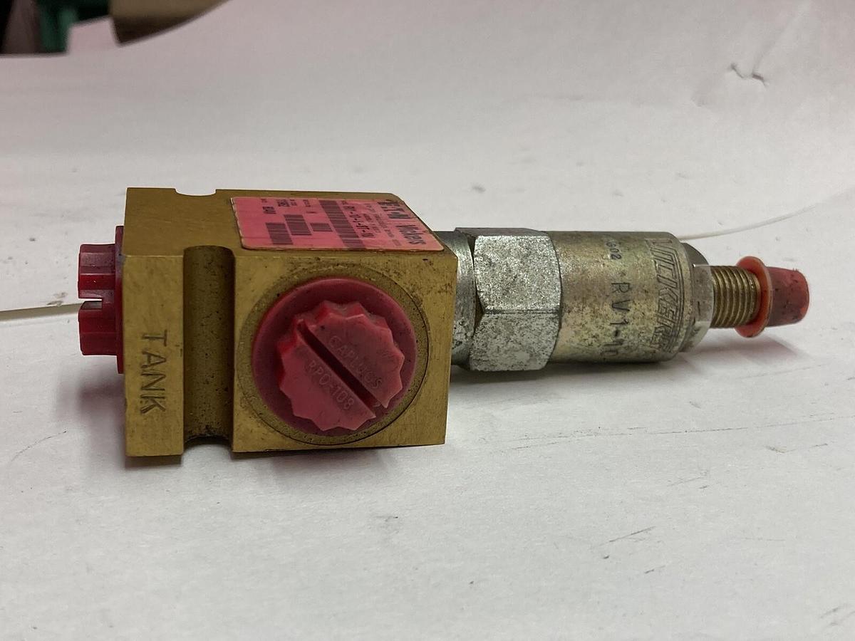 Vickers,RV1-10-S-8T-18,Hydraulic Valve w/Block