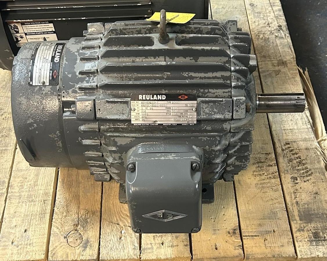 Used REULAND,0075C-XAAB-0008,BRAKE MOTOR 7.5HP 460V 1800RPM 3PH 213T FRAME