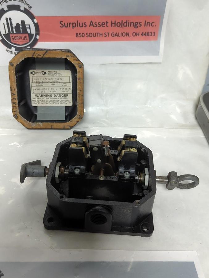 Used REES,04944-000 R OR L,CABLE OPERATED SWITCH TYPE 13 ENCLOSURE PRE-OWNED