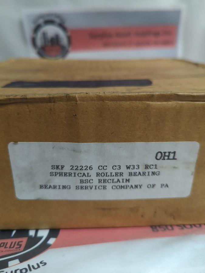 SKF,22226 CC.C3.W33,SPHERICAL ROLLER BEARING NOS