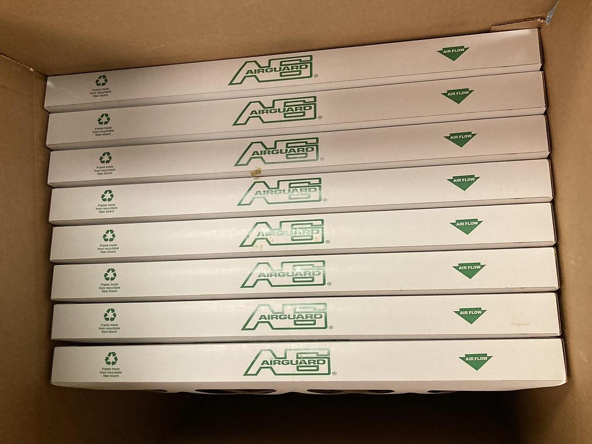 Used Airguard,XP-STD2-205 24x24x2,Xtreme + Plus Pleated Air Filters BOX OF 8