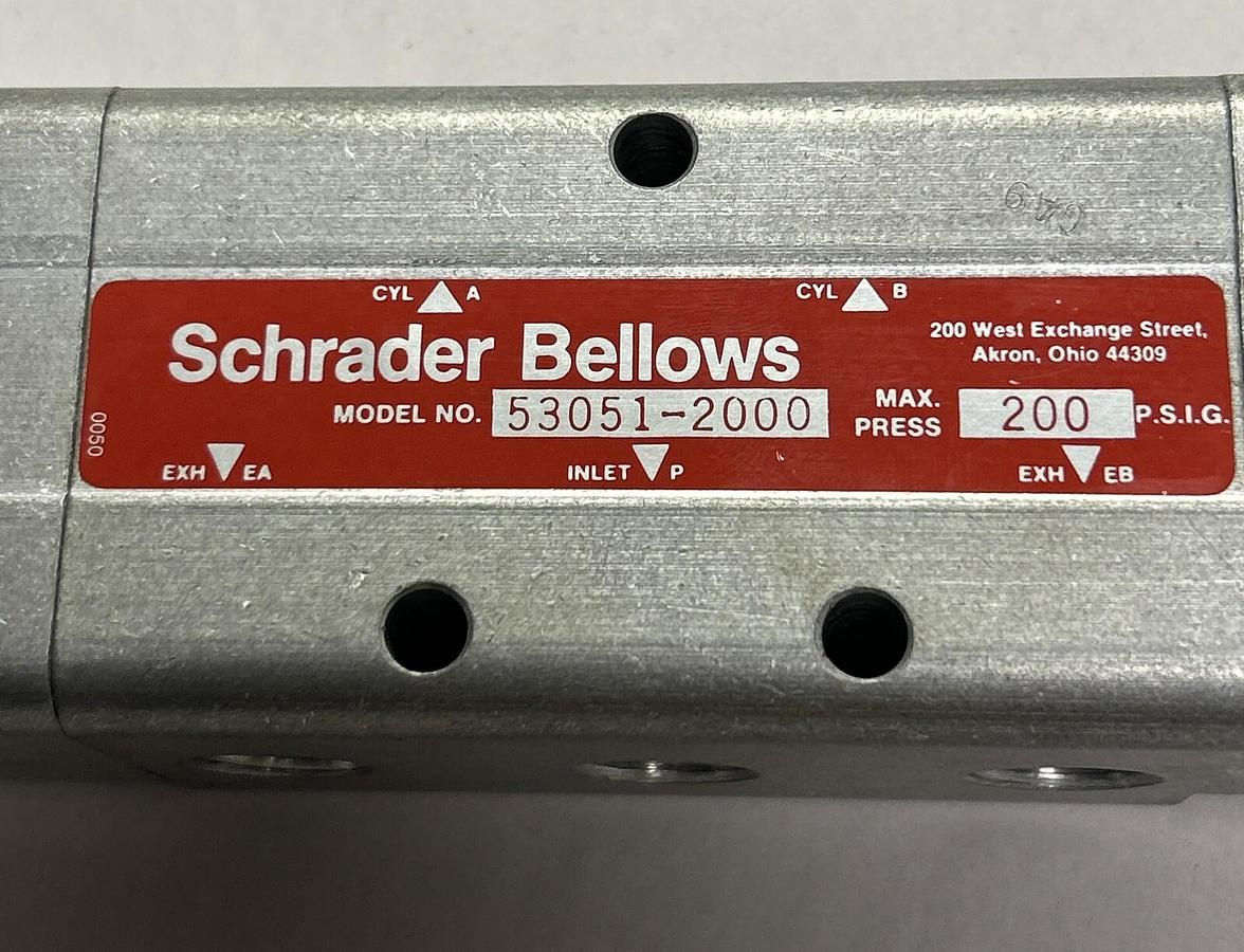 SCHRADER BELLOWS,53051-2000,AIR CONTROL VALVES NOS