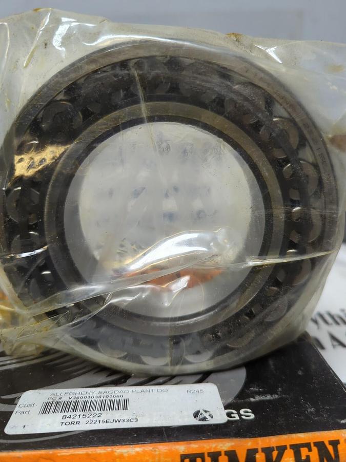 TIMKEN,22215EJW33C3,SPHERICAL ROLLER BEARING 75MM X 130MM X 31MM NOS