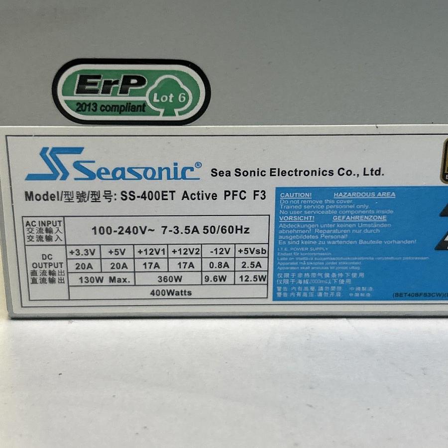 Used SEASONIC,SS-400ET,POWER SUPPLY