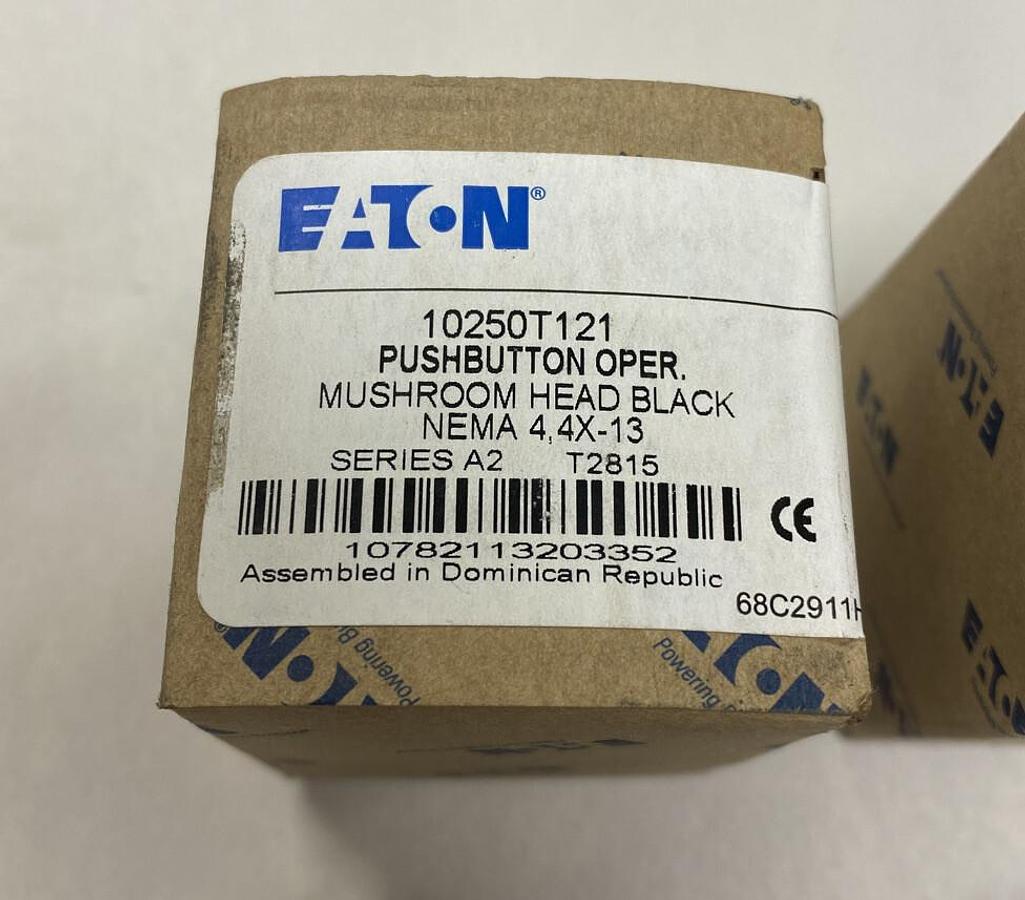 Used Eaton,10250T121,Mushroom Pushbutton Operator Series A2 Lot of 2 NOS