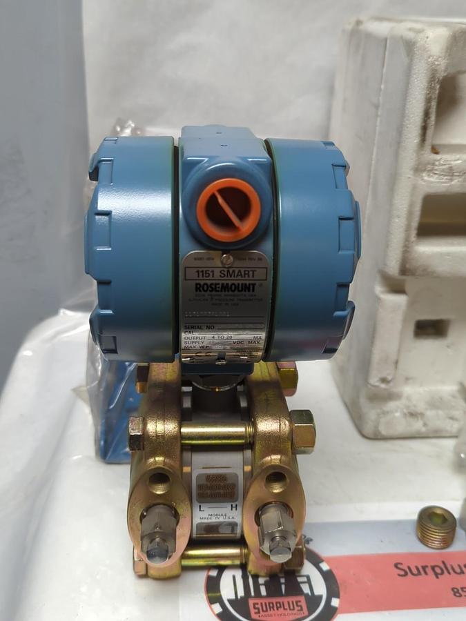 ROSEMOUNT,1151DP3S12B1,PRESSURE TRANSMITTER 2000PSI 4-20MA 0 TO 10 IN H20 NOS