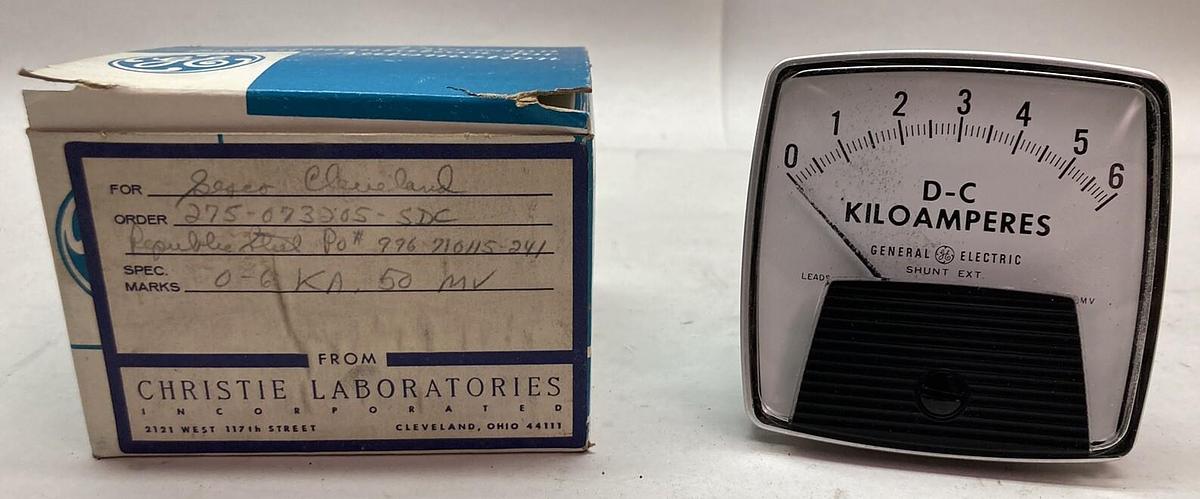 Used General Electric,Type DO-91,0-6 D-C Kiloamperes Gauge Filter