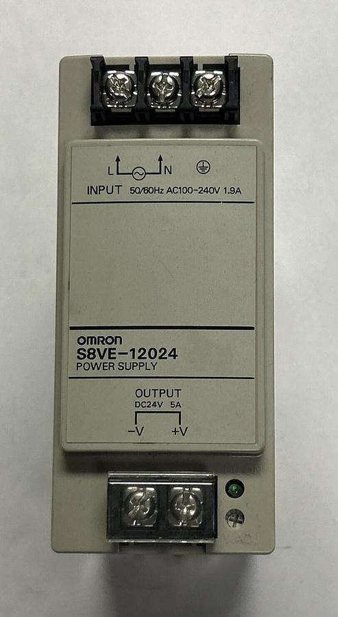 Used OMRON,S8VE-12024,POWER SUPPLY 5A 24VDC 100-240VAC