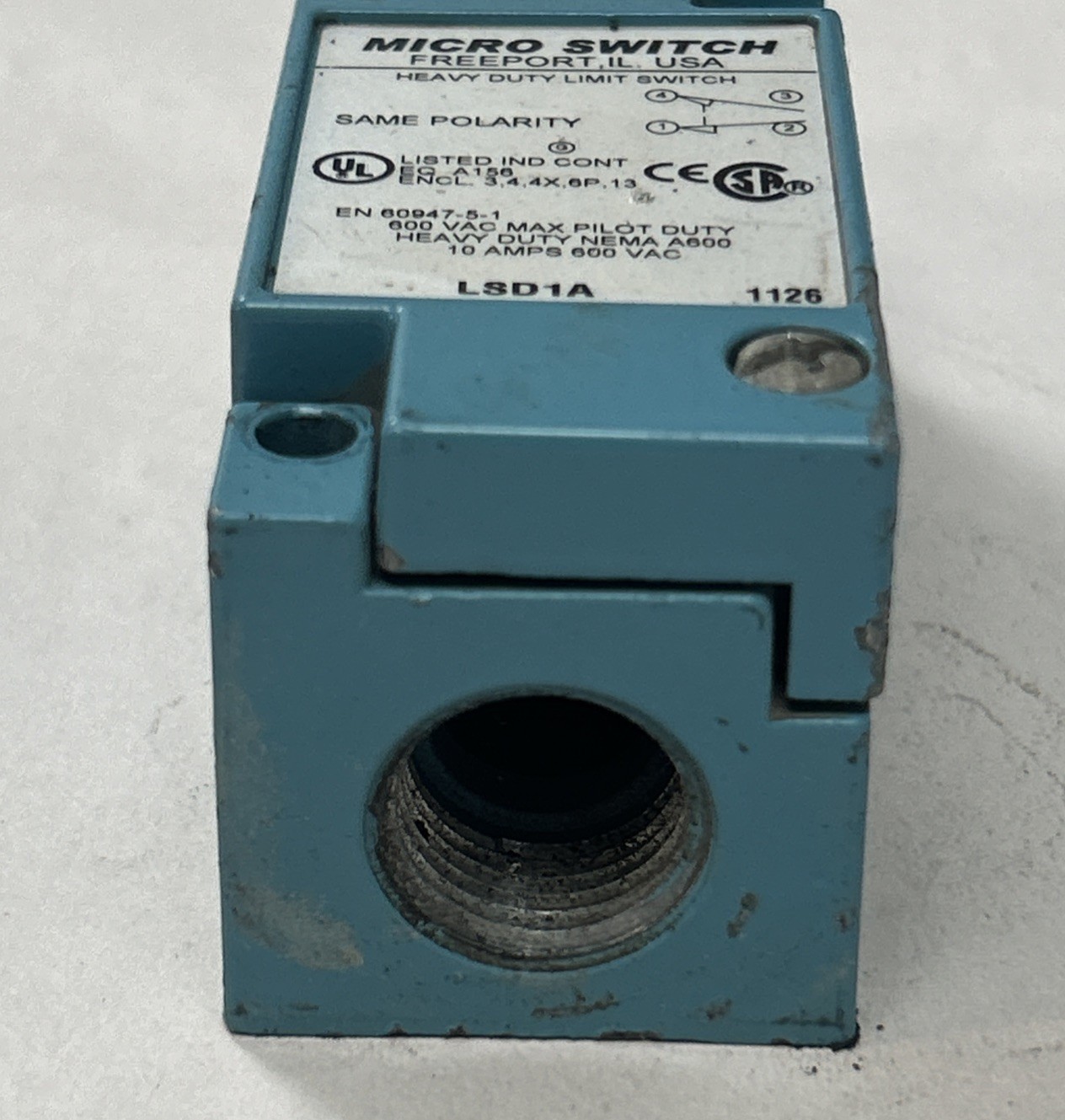 Used HONEYWELL MICRO SWITCH,LSD1A,HEAVY DUTY LIMIT SWITCH