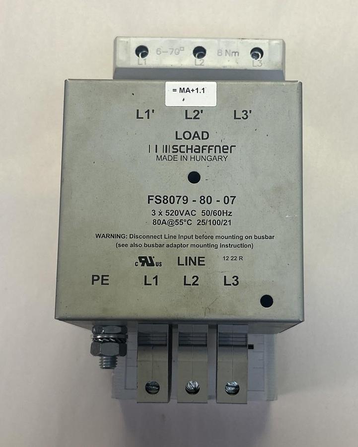 Used SCHAFFNER,FS8079-80-07,SUPPRESSION FILTER