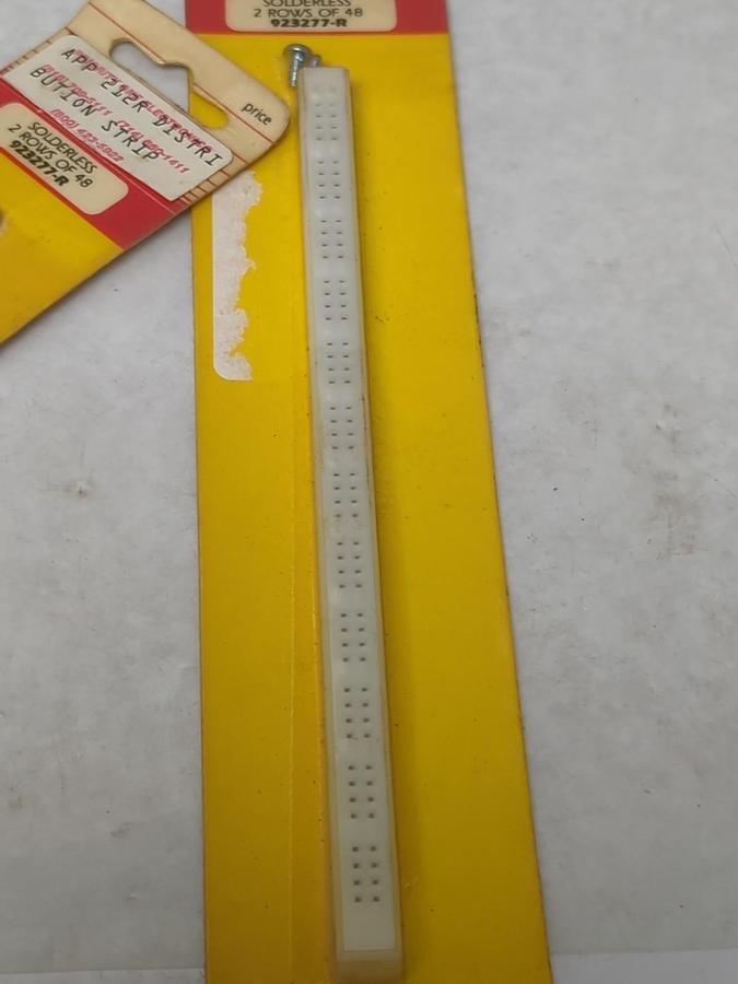 AP PRODUCTS,923277-R,SOLDERLESS BUTTON STRIP 2 ROWS 0F 48 LOT OF 2 NOS