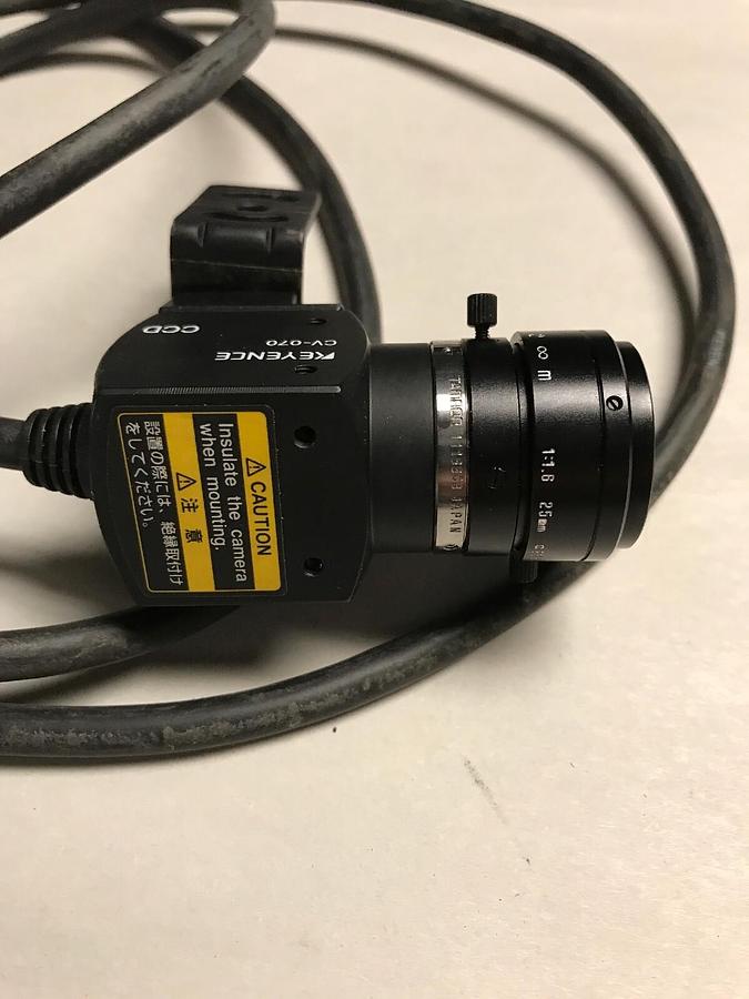 Used Keyence,CV-070,Camera with Lens 1:1.6 25mm
