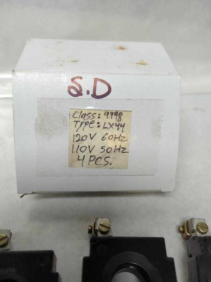 Used SQUARE D,LX44,TYPE 9998 UNLATCH COIL 120V 60HZ 110V 50HZ LOT OF 4 PRE-OWNED