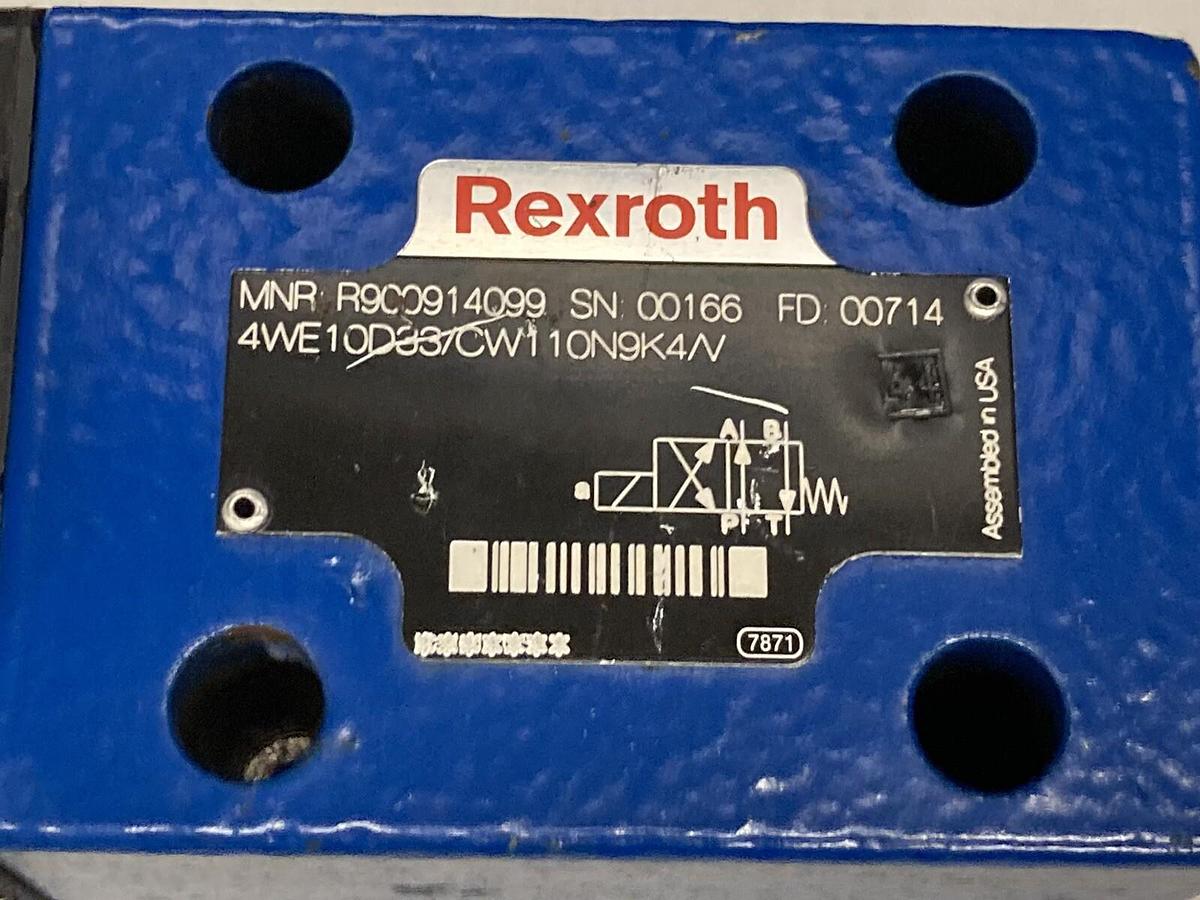 Used Rexroth,4WE10EB33/CW110N9K4/V,Valve