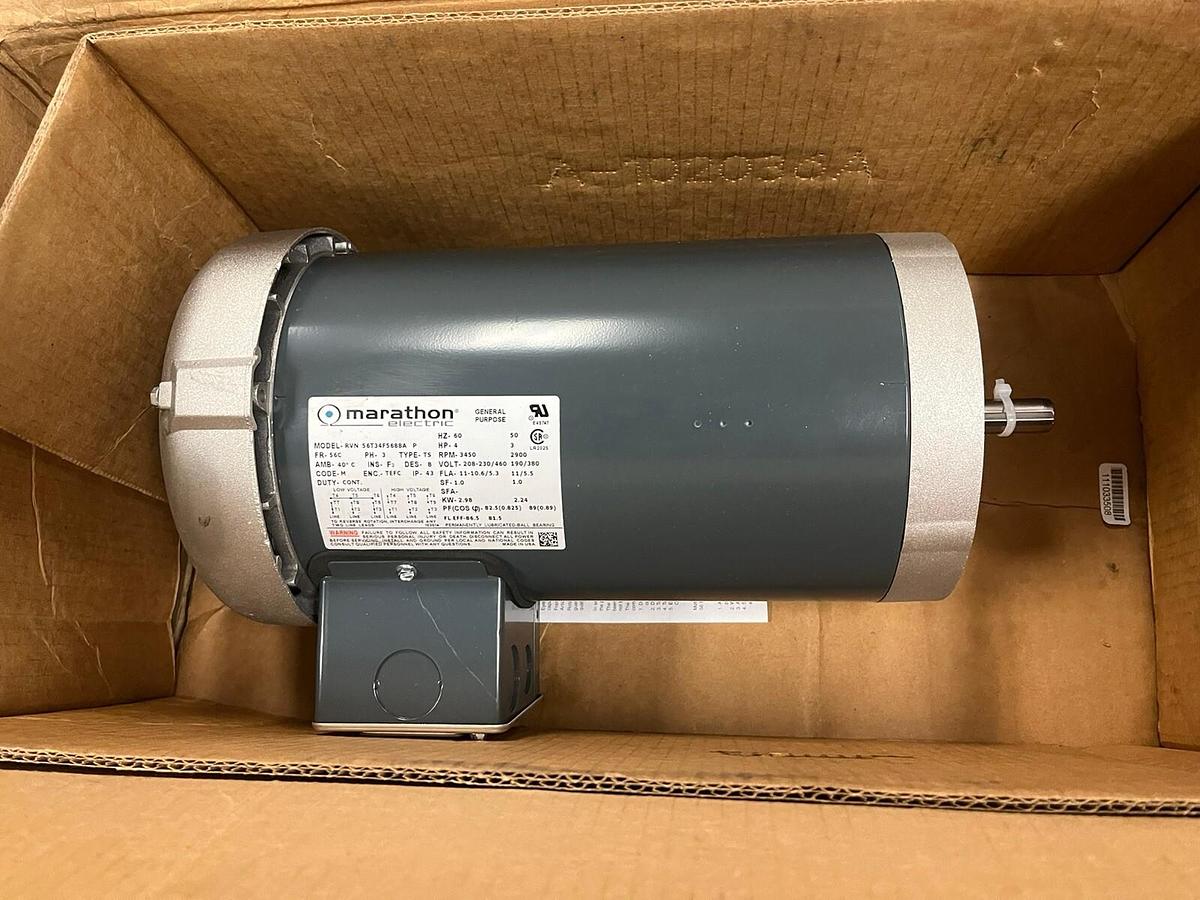 MARATHON,056T34F5688,ELECTRIC MOTOR 4HP 3450RPM 3PH 56C