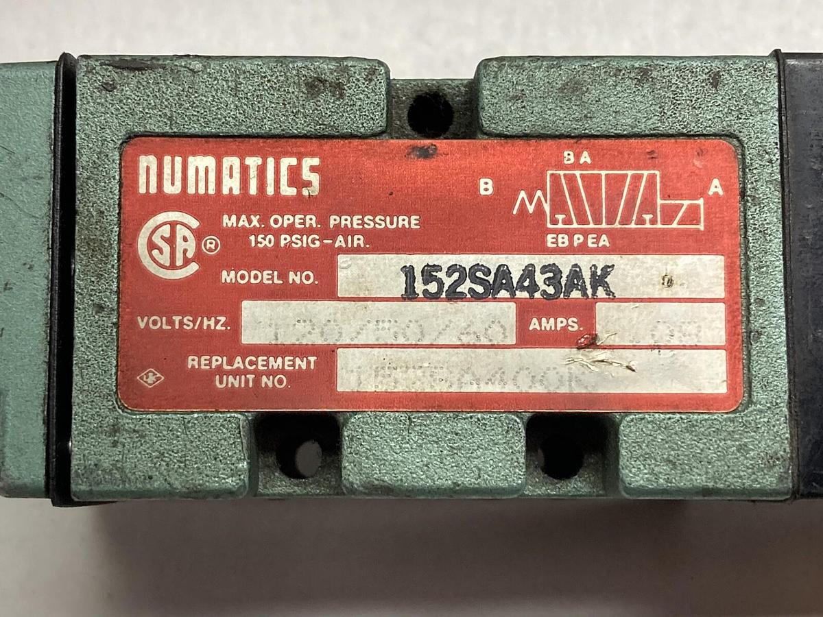 Used Numatics,152SA43AK,Solenoid Valve
