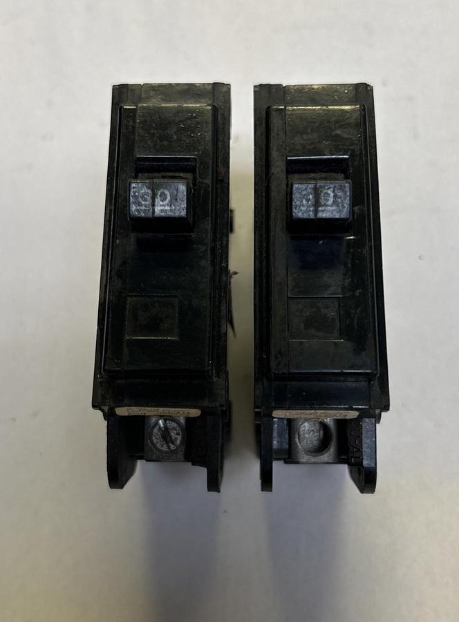 Used GENERAL SWITCH,GA130,CIRCUIT BREAKER 30A 120/240V 1P LOT OF 2
