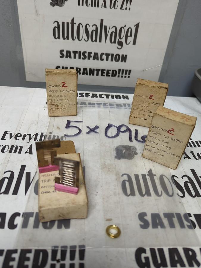 DAYTON ELECTRIC,5X096,HEATER COIL TRIP AMP 5.5 LOT OF 8 NOS