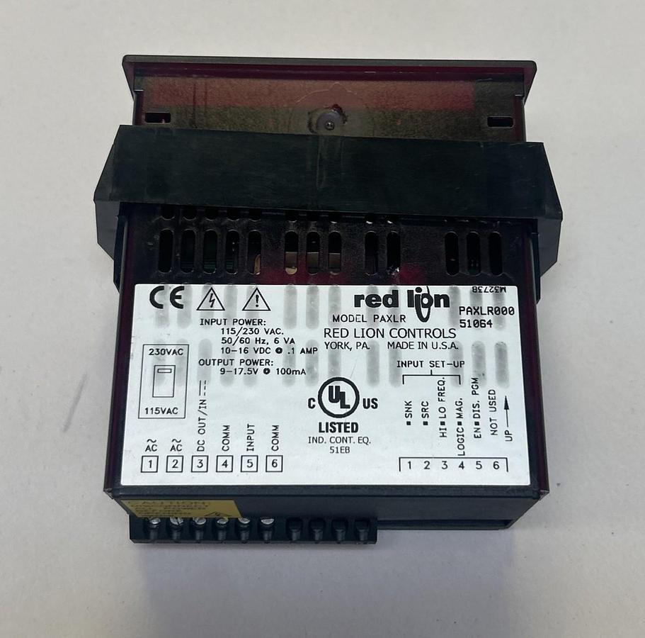 Used RED LION,PAXLR000,DIGITAL PANEL METER 115/120V