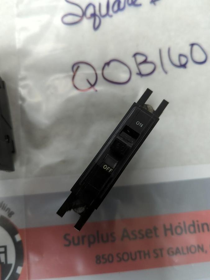 Used SQUARE D,QOB160,CIRCUIT BREAKER 1-POLE 60 AMP LOT OF 5 PRE-OWNED