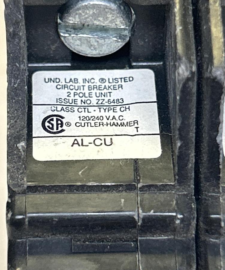 Used CUTLER-HAMMER,CH230,CIRCUIT BREAKER 30A 120/240V 2P LOT OF 3