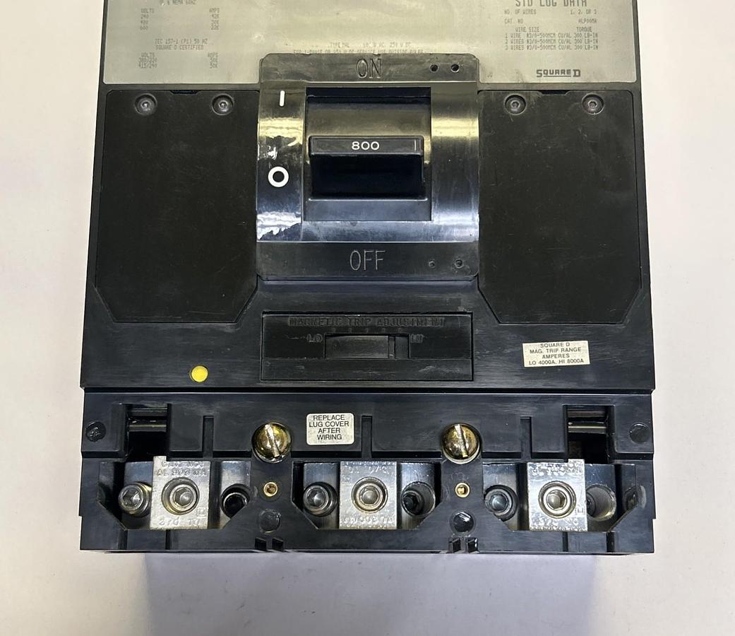 Used SQUARE D,MAP36800,CIRCUIT BREAKER 800A 600V 3P