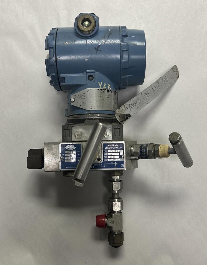 Used ROSEMOUNT,3051CG4A02A1AM5S5,PRESSURE TRANSMITTER