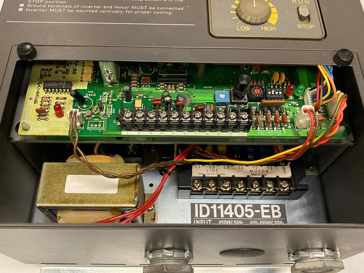 Used Baldor,ID11405-EB,AC Motor Drive Input: 400-460V AC 50/60Hz Output: 8 Amps