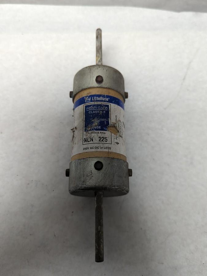 Used LITTELFUSE,NLN225,POWR-GARD 225 AMP FUSE PRE-OWNED