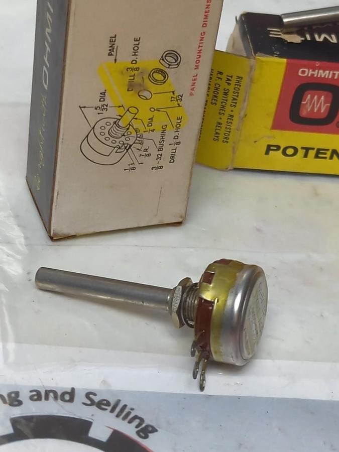 Used OHMITE,CU-5021,POTENTIOMETER 2-WATT 5000 OHMS LOT OF 3 PRE-OWNED