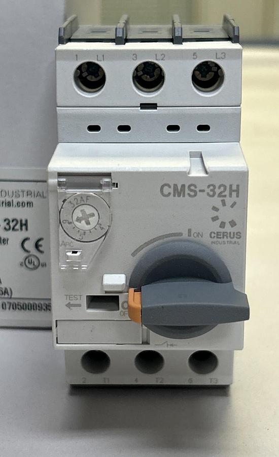 Used CERUS INDUSTRIAL,CMS-32H,MANUAL MOTOR STARTER 6AMP NEW