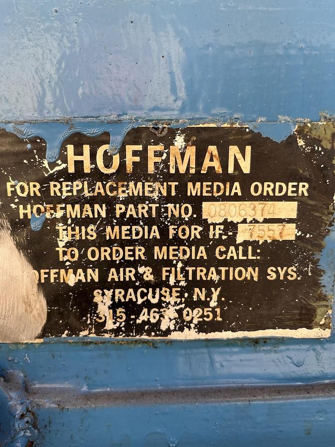 Used HOFFMAN,0806374,SUCTION BELT FILTRATION SYSTEM 3HP 3PH 32" WIDE BELT