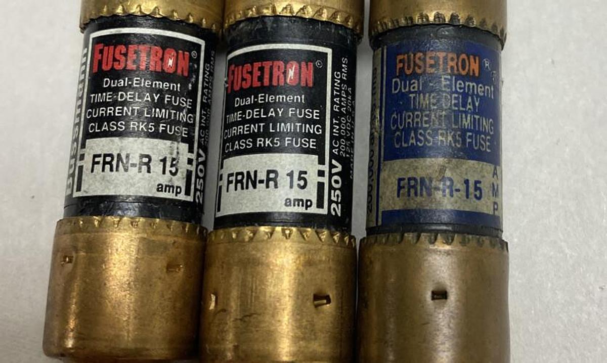 Cooper Bussmann,FRN-R-15,Fuse 15 AMP Lot of 3 NOS