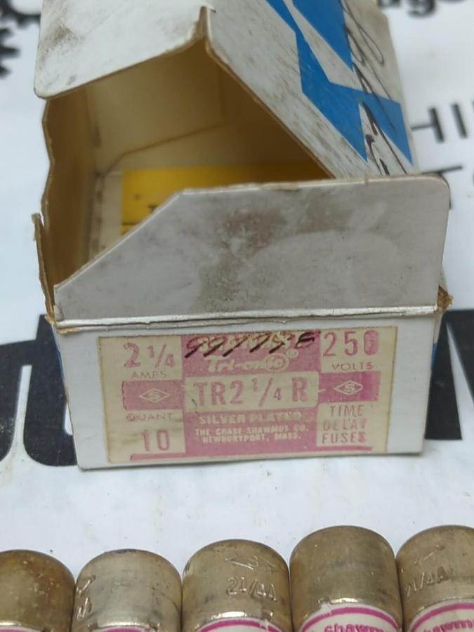 GOULD SHAWMUT,TR 2-1/4R,TRI ONIC 2-1/4 AMP FUSES BOX OF 10 NEW